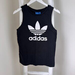 Adidas Originals Trefoil Relaxed Fit Black Tank Top Size XS